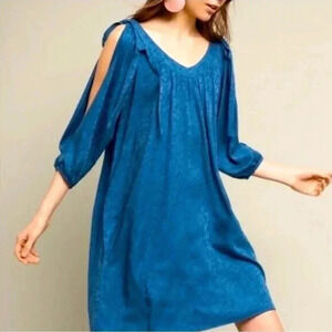 Anthropologie Holding Horses Leyton Open Sleeve Swing Dress Size XS NWT